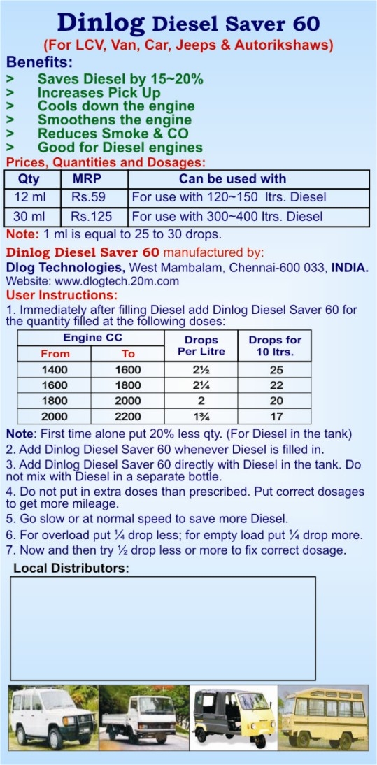 Diesel Saver DS 60 Brochure