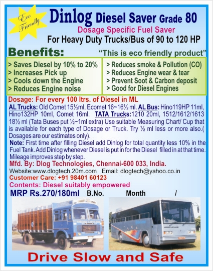 Diesel Saver DS 80 Label